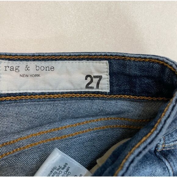 Rag & Bone Cate Mid Rise Skinny Denim Jeans Women Size 27 Blue - Picture 5 of 10